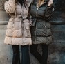 Öves steppelt télikabát fangó – Hosszított női télikabát – Innova Fashion – 9. kép